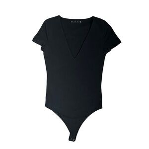 Abercrombie & Fitch V-Neck Black Bodysuit
